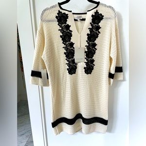 Jigsaw Contrast Lace Knitted Dress - Small - New with Tags